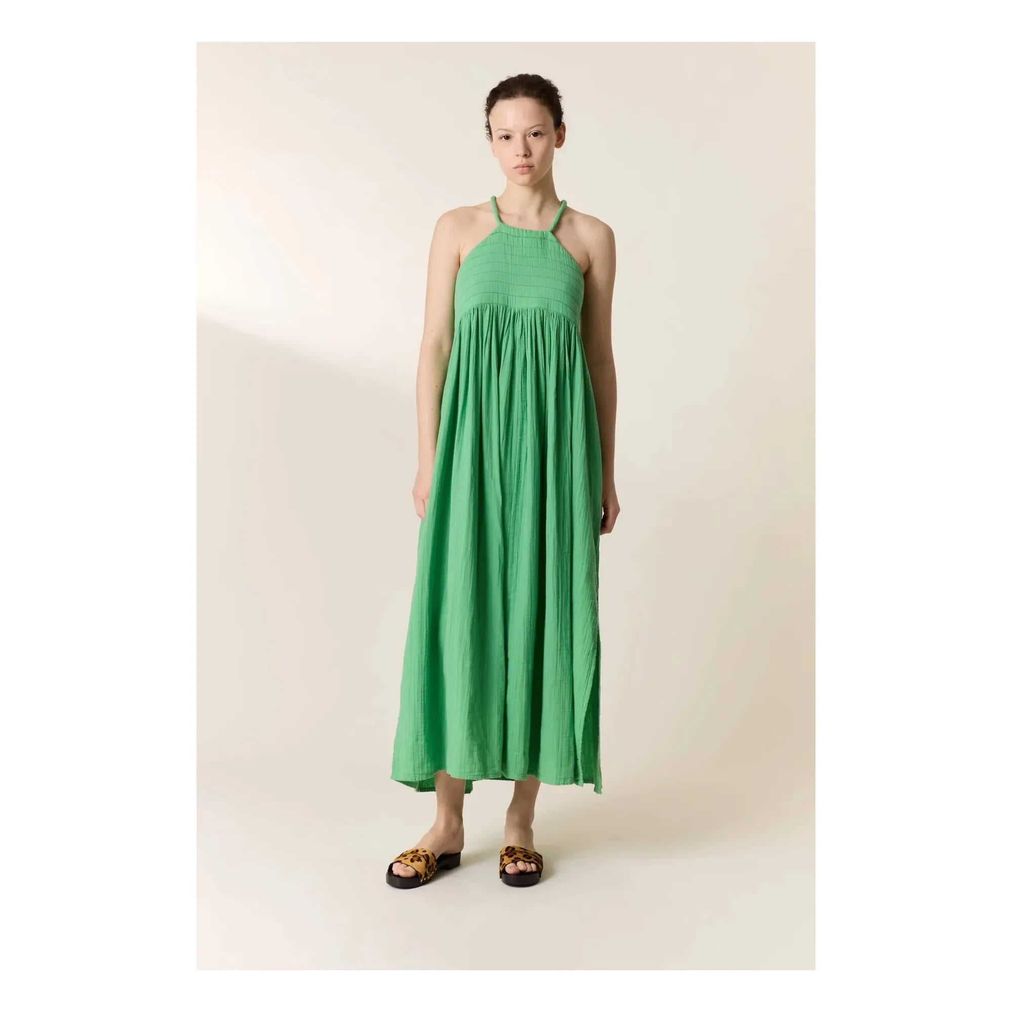 Leon & Harper - Romee organic cotton dress | Aqua green