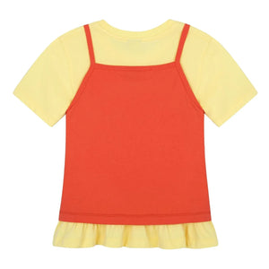 Jelly Mallow - 2'si 1 Arada Çıkarılabilir Tank Top Muz Tişört | Sarı