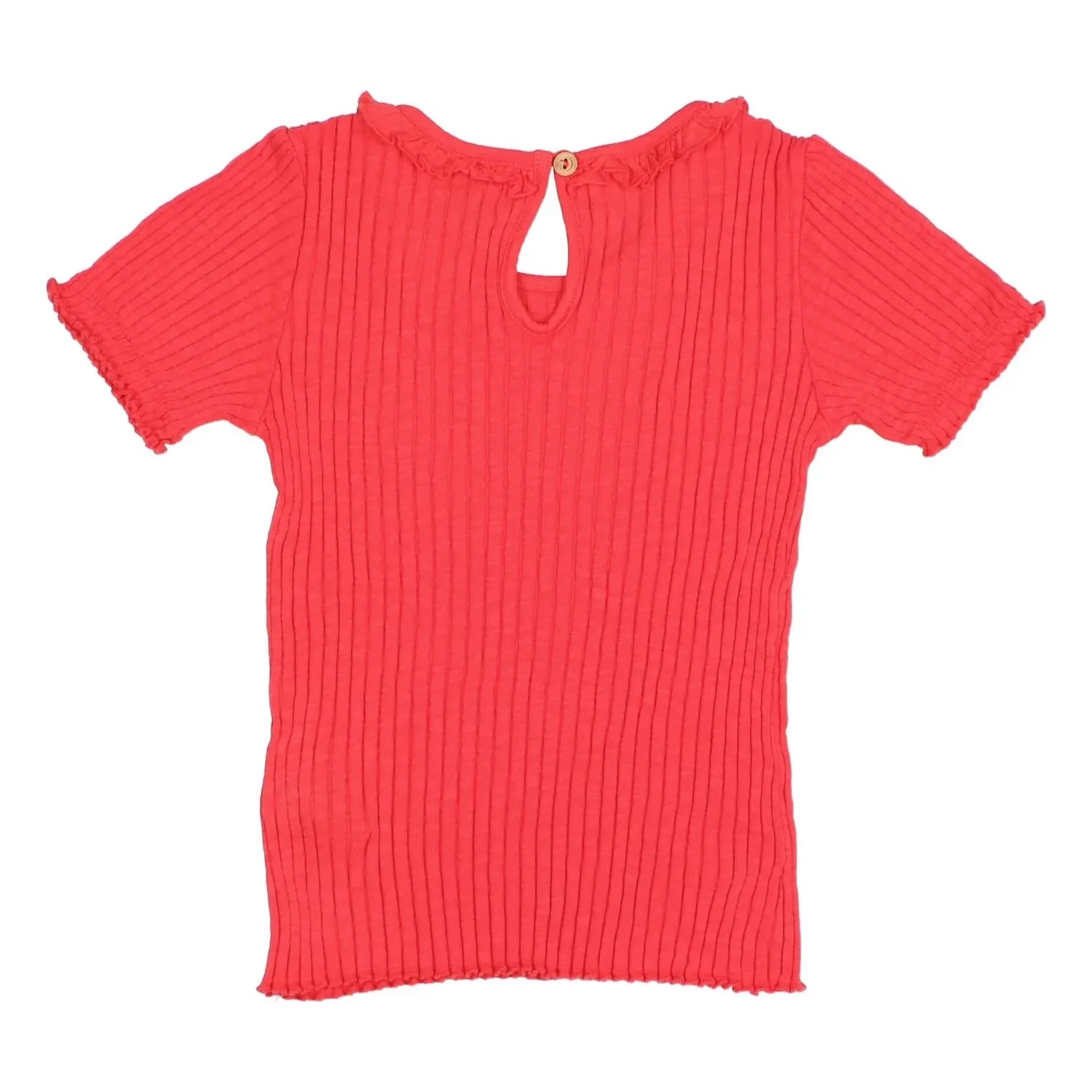 Búho - Geripptes T-Shirt aus Bio-Baumwolle | Rot