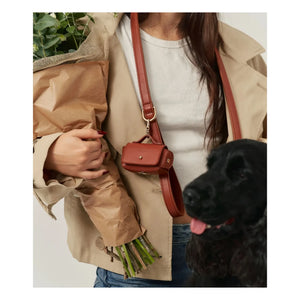 Cafide - Vegan leather bag dispenser | Brown
