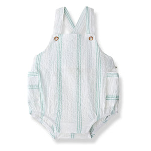 1+ in the family - Striped Portitxol jumpsuit | Almond green