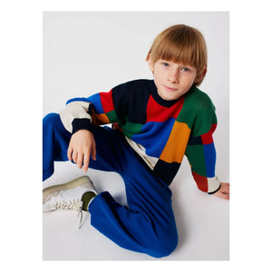 Bobo Choses - Organic Cotton Checkered Sweater | Blue