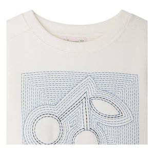 Bonpoint – Bio-Baumwoll-Sweatshirt Gena Cherry | Weiß