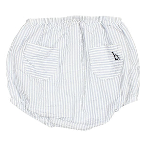 Búho - Çizgili Seersucker Bloomer | Soluk mavi
