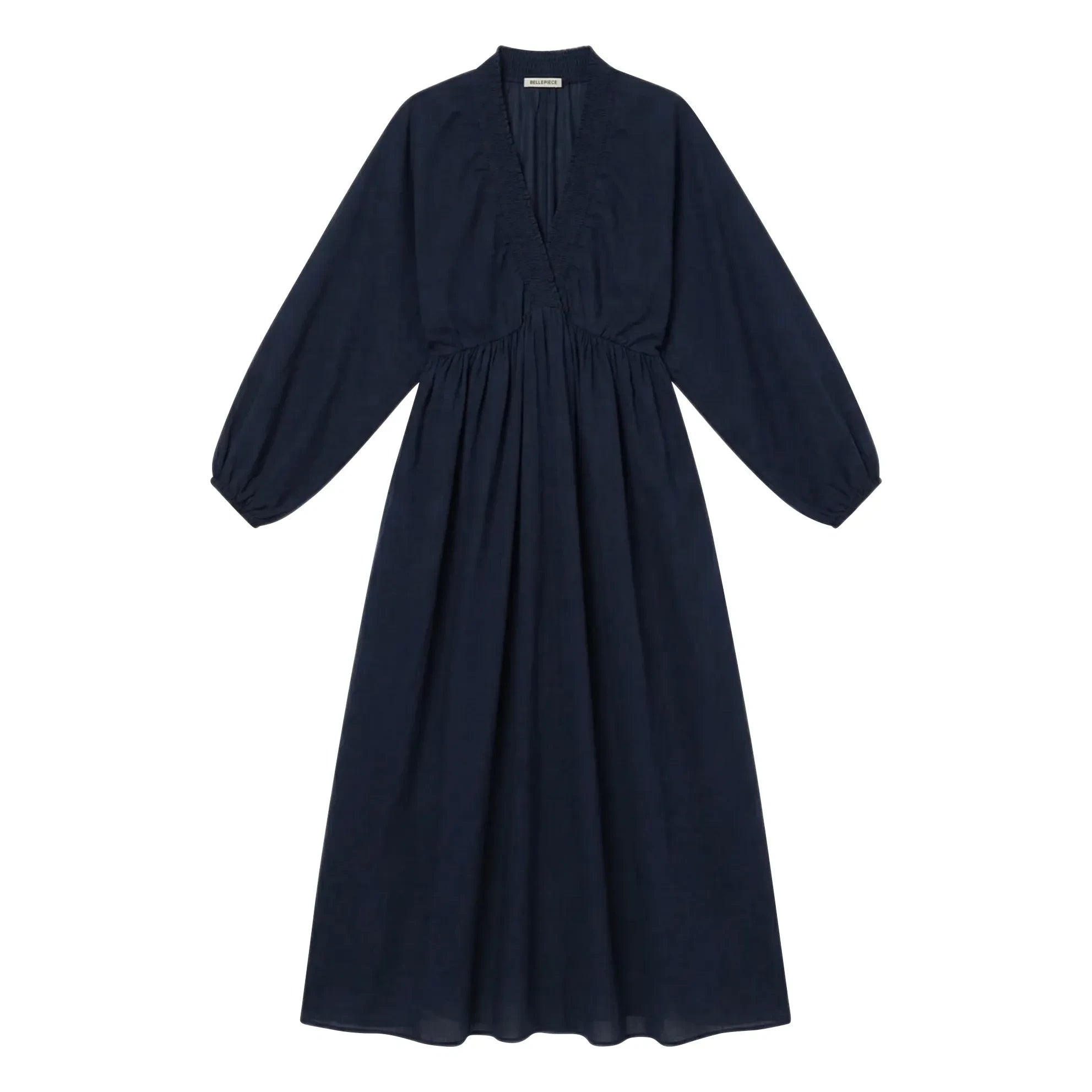 BELLEPIECE - Matteo Baumwollgaze-Kleid | Marineblau