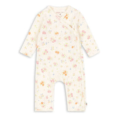 Konges Sløjd - Minnie Overall mit Blumenmuster aus Bio-Baumwolle | Ecru