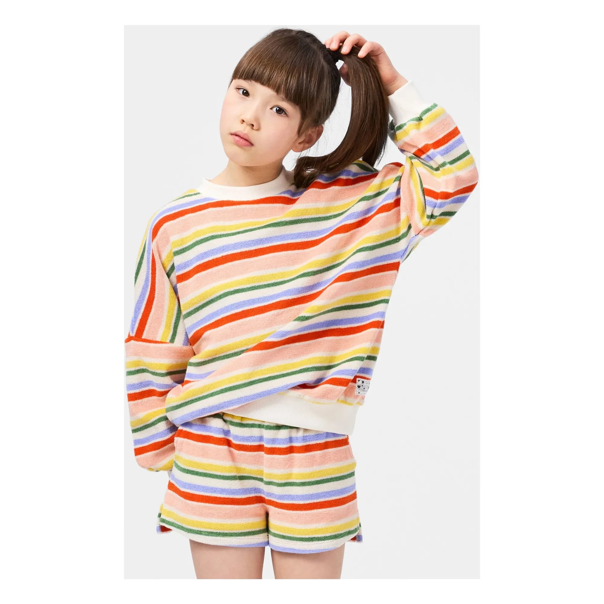 Molo - Marika Gestreiftes Sweatshirt aus Bio-Baumwolle | Orange