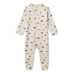 Liewood - Pyjamas Birk Bateaux Organik Pamuk | Bej