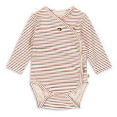 Konges Sløjd - Striped Organic Cotton Long Sleeve Bodysuit | Red