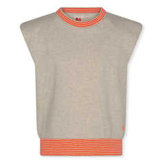 AO76 – Zweifarbiges Oberteil aus recycelter Baumwolle | Heather Grey