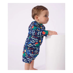 Petit Bateau - Bel Eté Bébé UV Koruma Banyo Tişörtü | Gece mavisi