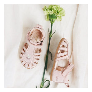 Lazare - Colette Fleur Süet Nakışlı Sandaletler | Pudra pembe