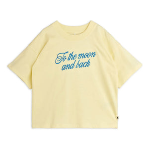 Mini Rodini - Moon and After You Organic Cotton T-Shirt | Yellow