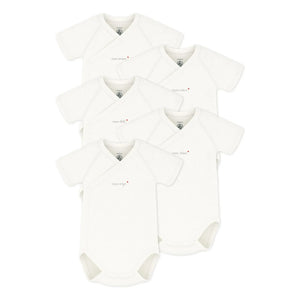 Petit Bateau - 5’li Mon Ange Organik Pamuklu Body Seti | Ekru