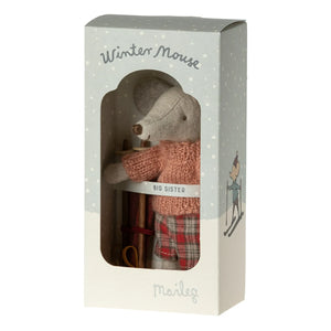 Maileg - Schwester Maus und Skier-Set