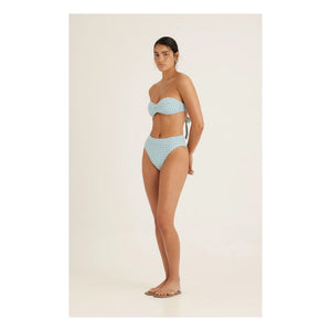 Peony - Vichy Bustier-Badeoberteil | Blau