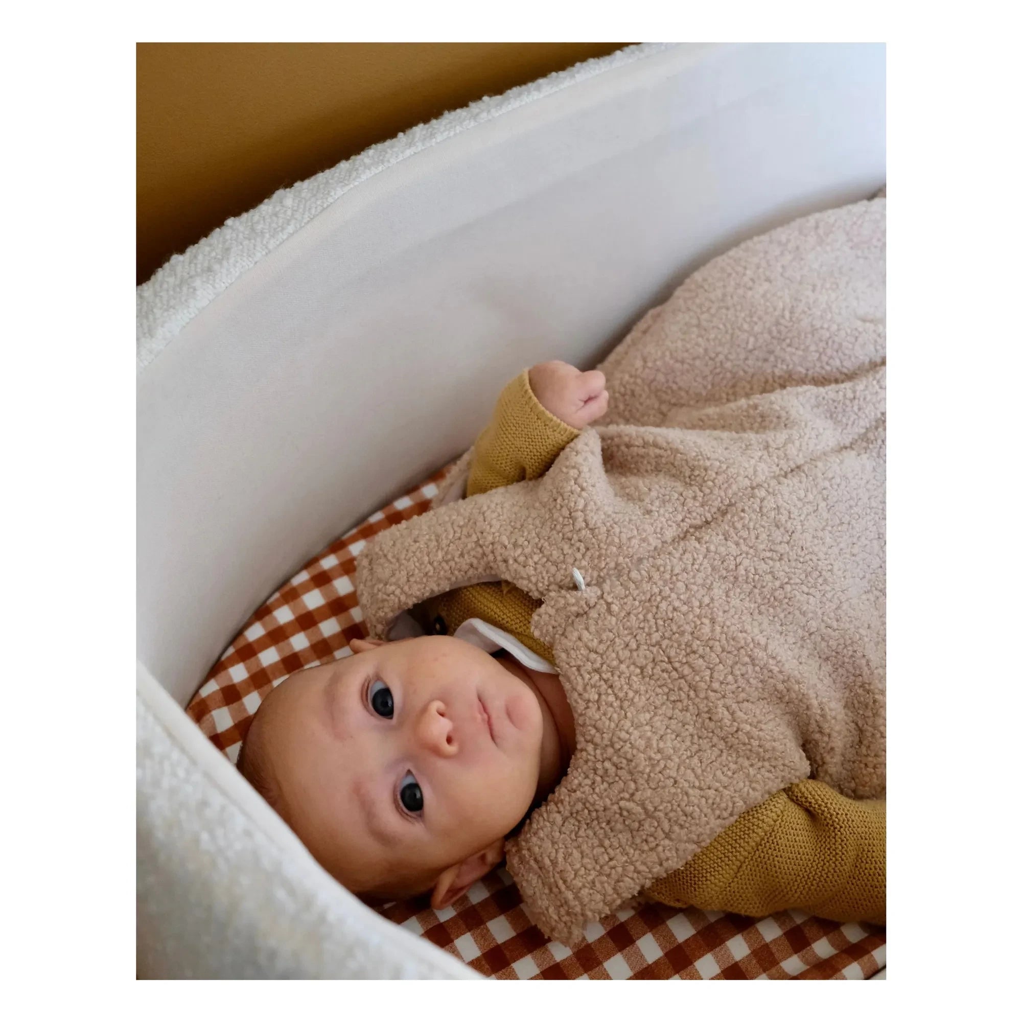 Tante Reine - Bio-Baumwoll-Schlafsack Teddy | Sand - Klassische Baby-Schlafsäcke