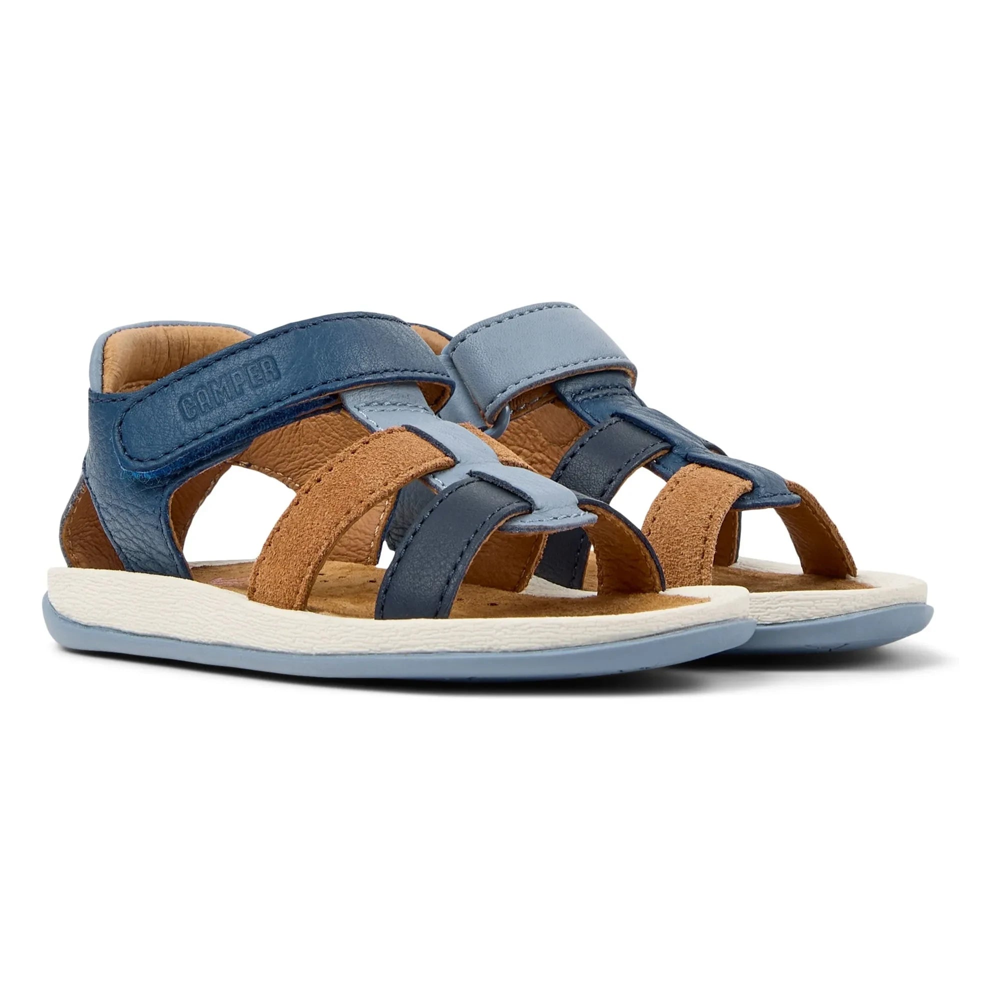 Camper - Bicho Renk Bloklu Bebek Sandaletleri | Mavi