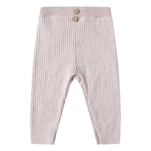 Quincy Mae - Organic Ribbed Knit Leggings | Lilac