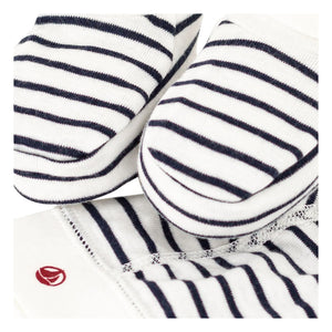 Petit Bateau - Marinière Terlik ve Bere Seti | Lacivert