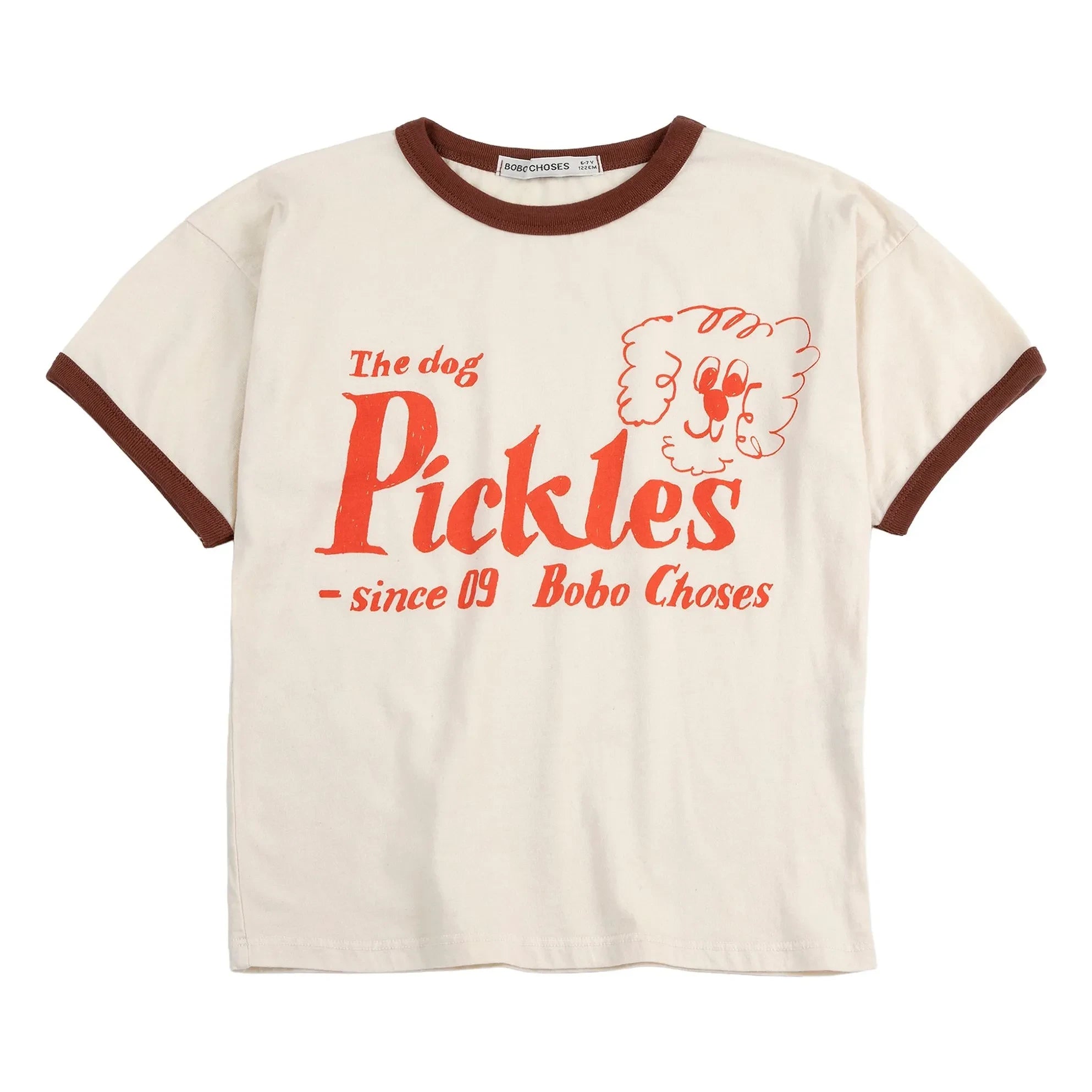 Bobo Choses - The Dog Pickles Bio-Baumwoll-T-Shirt | Weiß