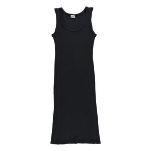 Poudre Organic - Geripptes Bohnenkleid - Damenkollektion | Schwarz