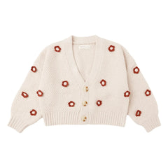Rylee + Cru - Short Cardigan Ruby Daisy | Dust Pink