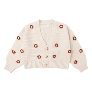 Rylee + Cru - Short Cardigan Ruby Daisy | Dust Pink