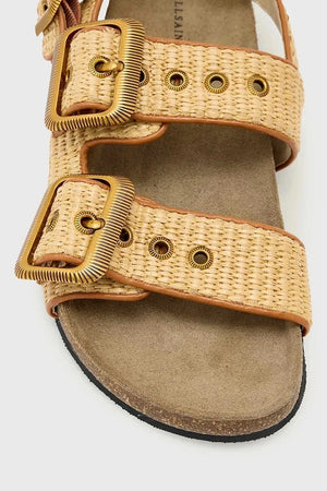 AllSaints Staffa Raffia Sandal Kadın Düz Taban Sandalet