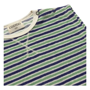 Cozmo - Corey Striped Terry Jumpsuit | Navy Blue