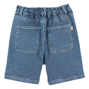 Emile et Ida - Gestreifte Denim Bermuda-Shorts | Blau
