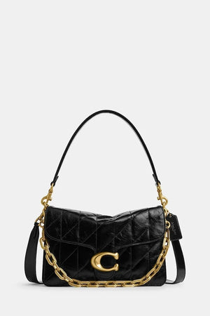 Coach Tabby Chain Shoulder Bag With Quilting Deri Çanta