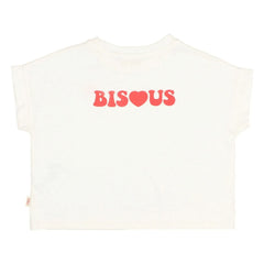 Búho - Bisous Bio-Baumwoll-T-Shirt | Weiß