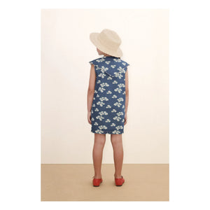 Tinycottons - Kot Oversize Yaka Papatya Elbise | Mavi