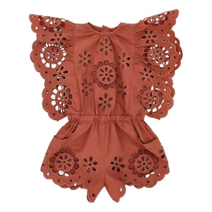 Zimmermann - Broderie Anglaise Jumpsuit Awaken | Terracotta