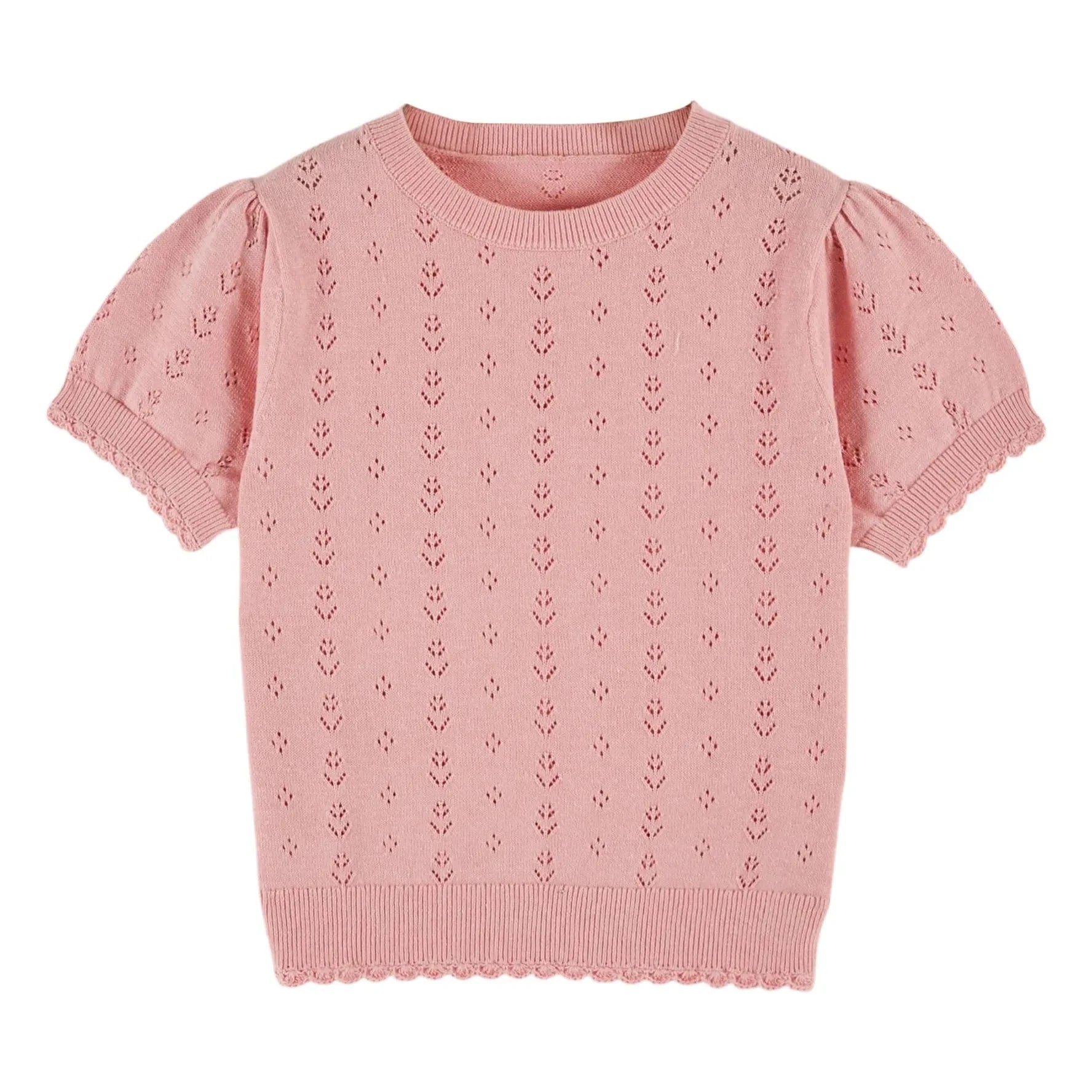 Emile et Ida - Ruffled Linen T-Shirt | Pink