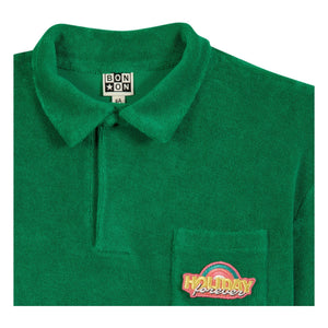 Bonton - Livio Apfel-Frottee-Poloshirt | Smaragdgrün