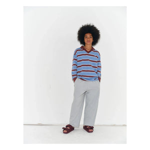 Main Story - Striped Organic Cotton Athletic T-Shirt | Blue