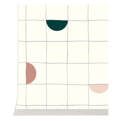 Season Paper - Mond-Tapete | Smaragdgrün