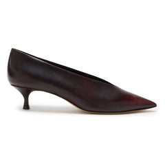 Le Monde Beryl – Kitten-Heels aus Leder | Bordeaux