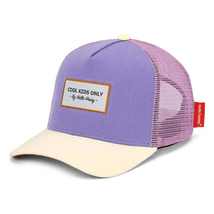 Hello Hossy - Trucker Mini Bio-Baumwoll-Mütze mit gebogenem Schirm | Violett