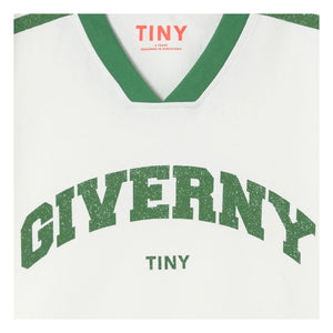 Tinycottons - Giverny Organik Pamuk Kontrast T-Shirt | Beyaz