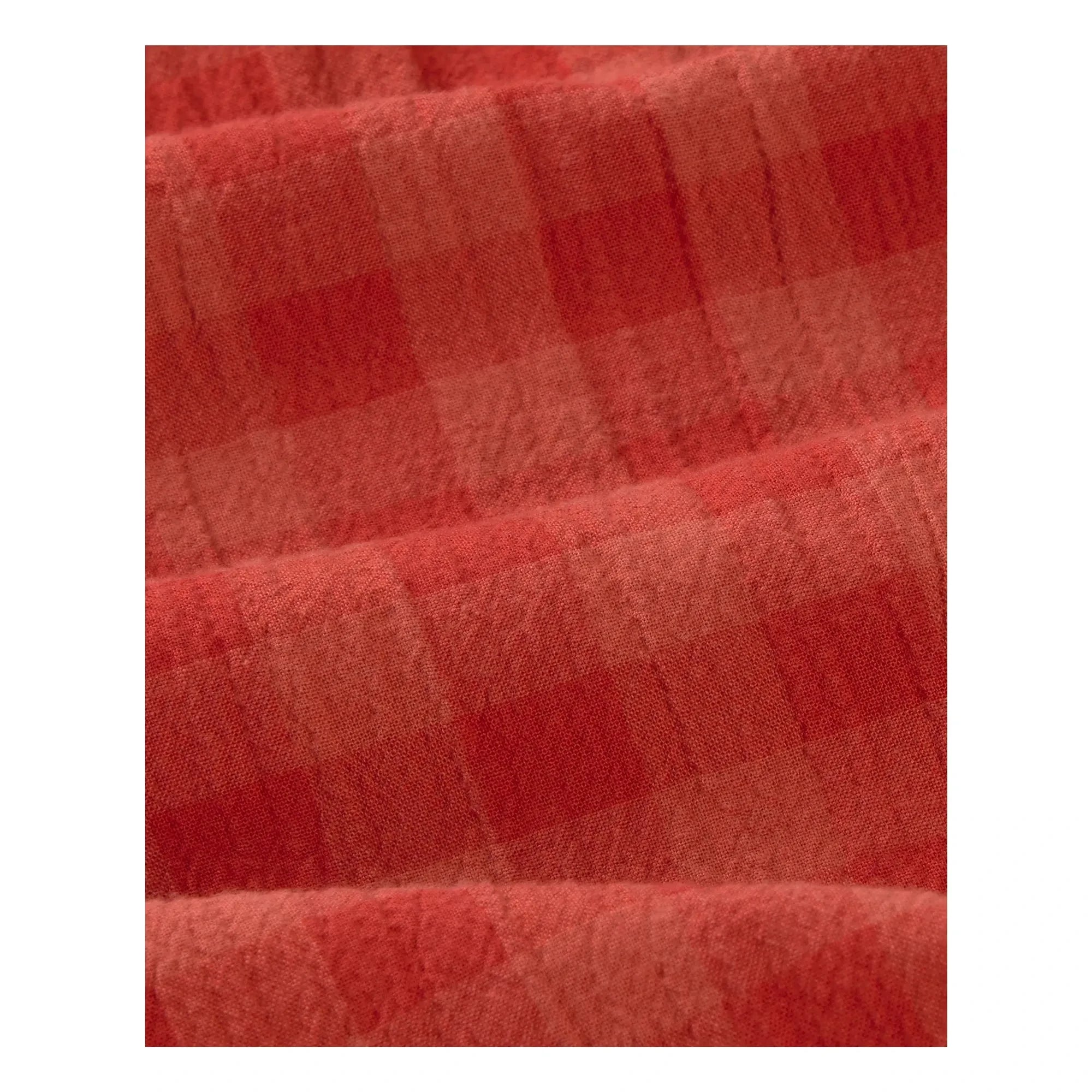 Thinking Mu - Geraldine Organic Cotton Plaid Shorts | Red