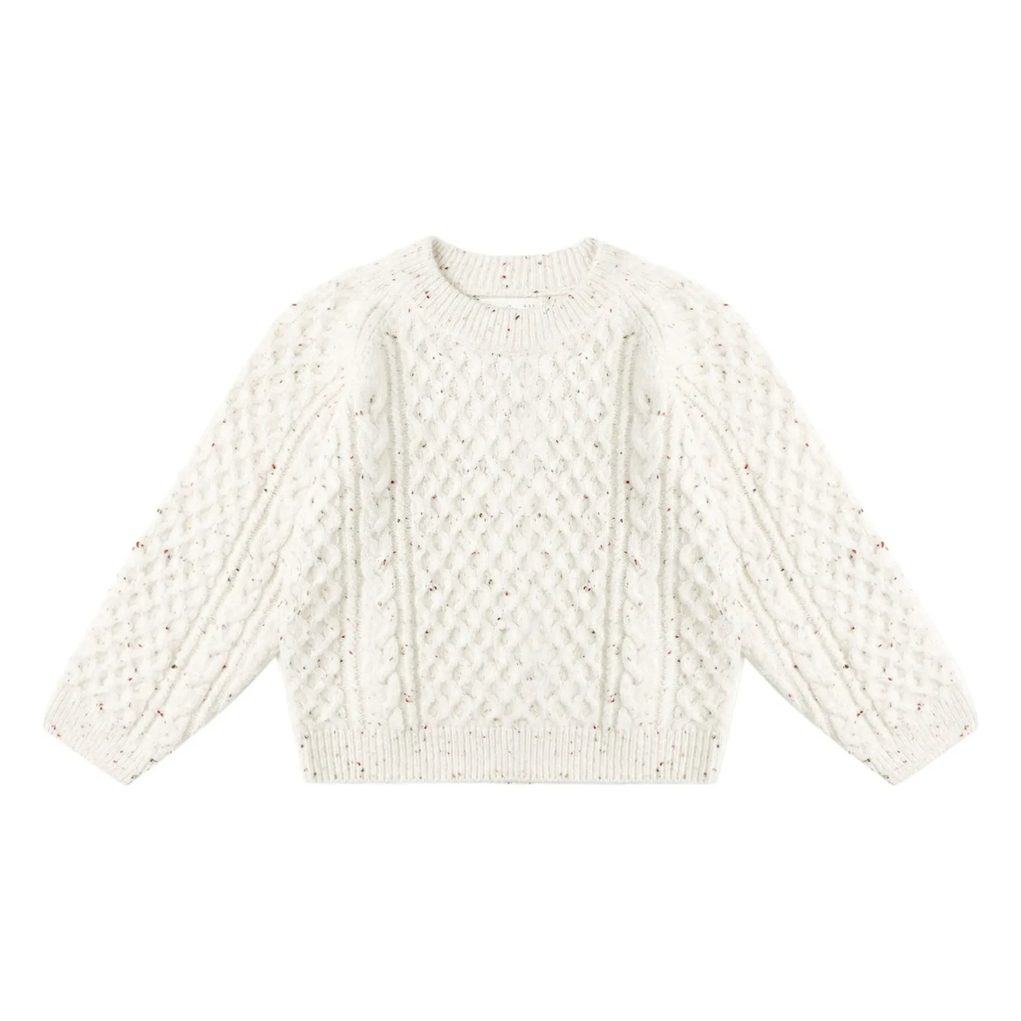 Rylee + Cru - Cable Knit Sweater Chiné | Ecru