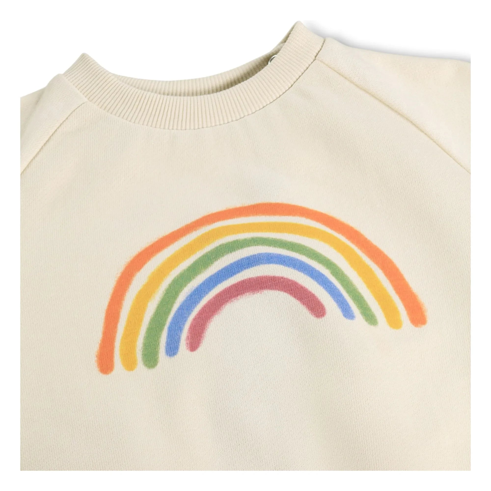 Molo - Disc Rainbow Sweatshirt Made of Organic Cotton | Ecru