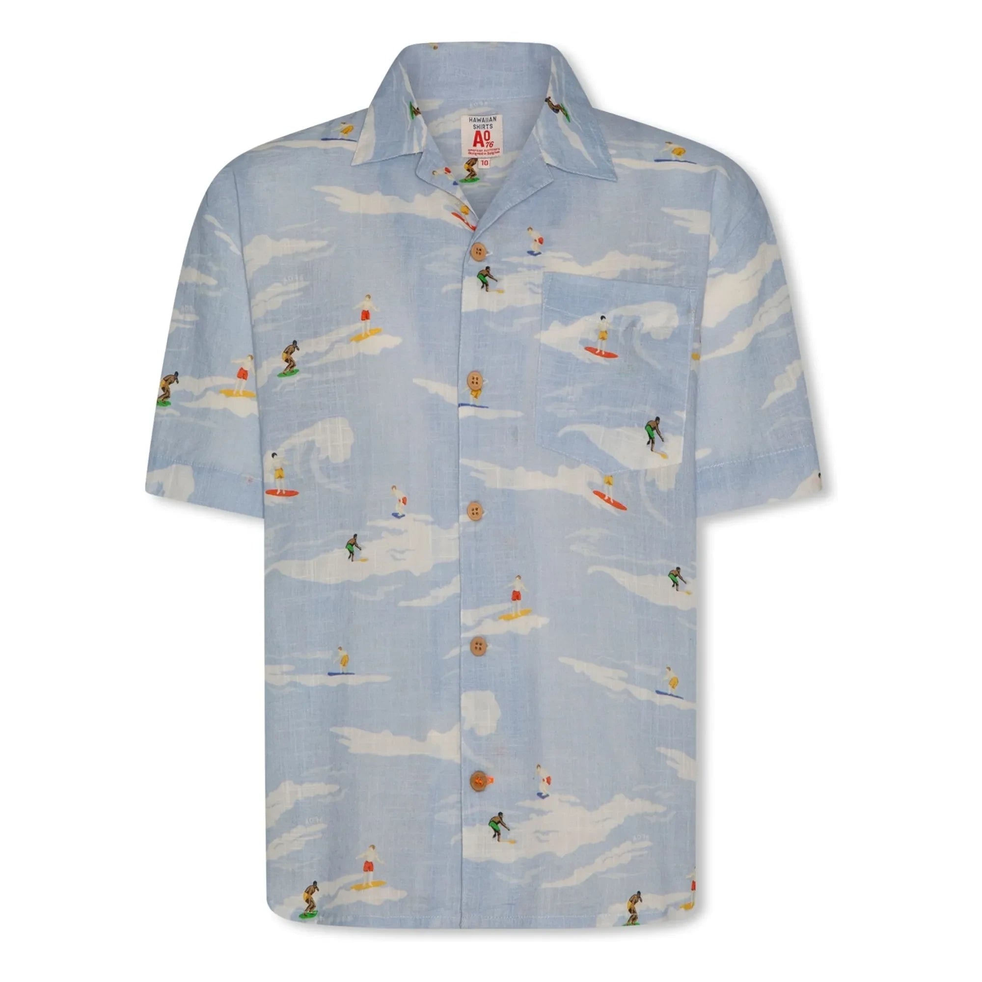 AO76 - Hawaiian Rolls Shirt | Light Blue