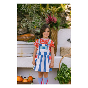 Favorite People - Blue Striped Capri Jumpsuit Dress