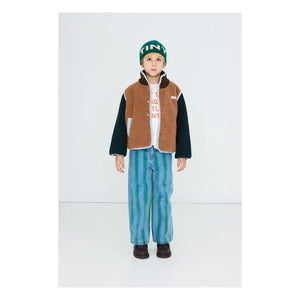 Tinycottons – Sherpa-Jacke mit Farbblock-Design | Braun