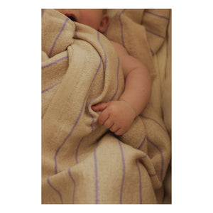 Hvid - Harry Merino Yün Battaniye | Lila