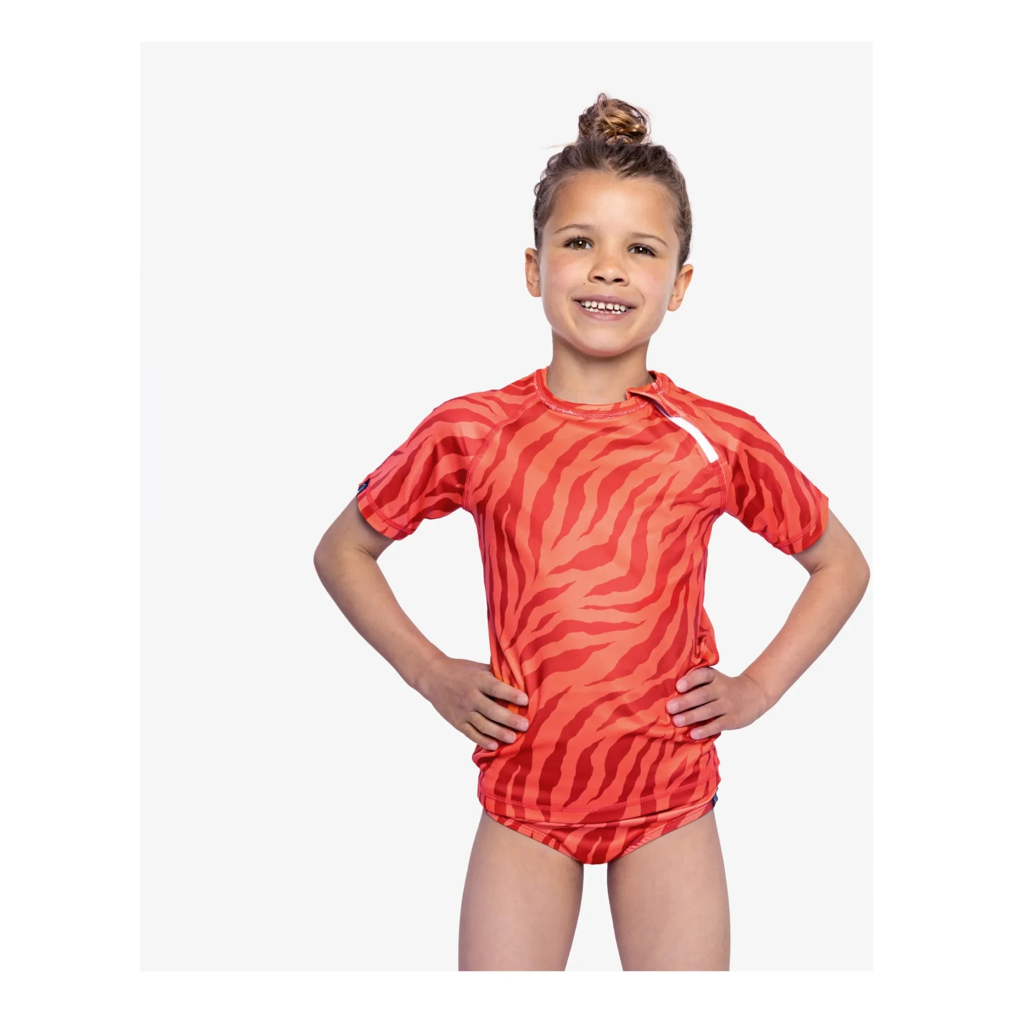 Beach & Bandits – UV-Schutz-T-Shirt „Liebesstreifen“ | Rot
